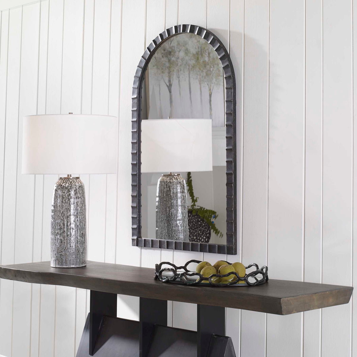 Dandridge Black Arch Mirror