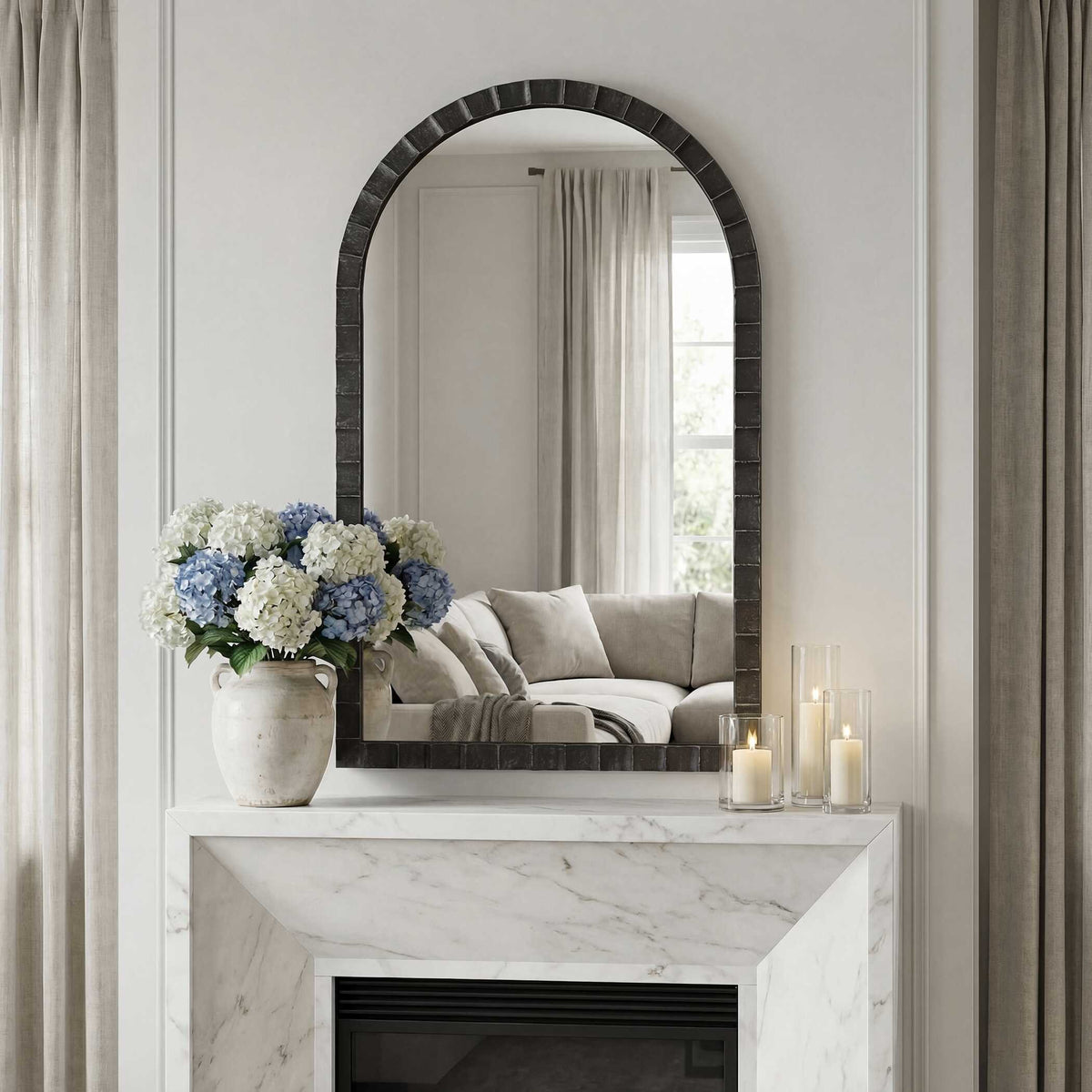 Dandridge Black Arch Mirror
