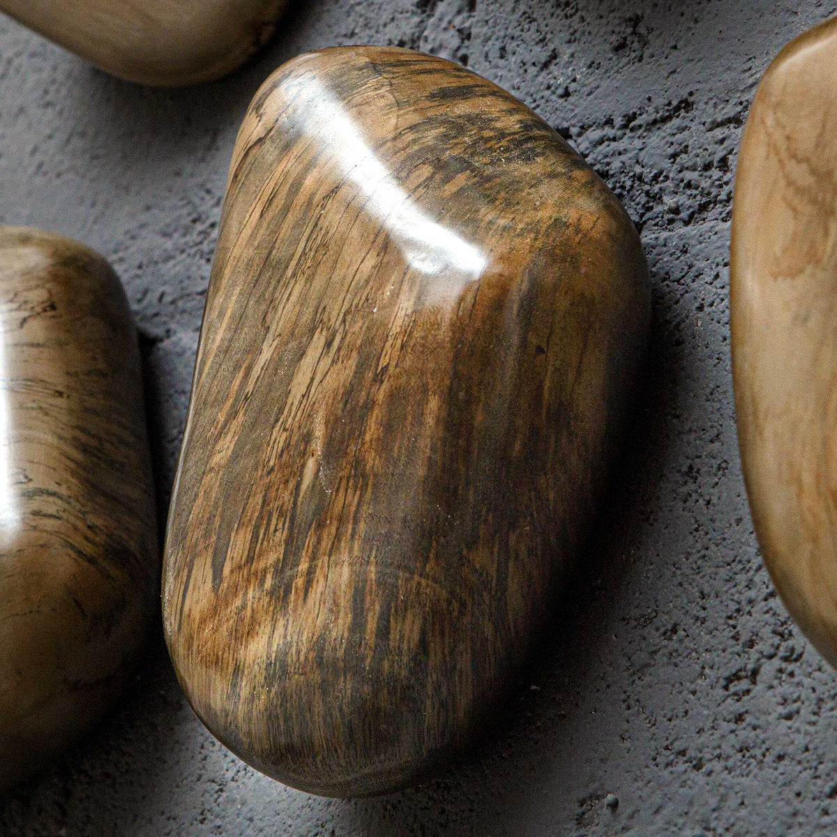 Pebbles Walnut Wood Wall Decor Set/9