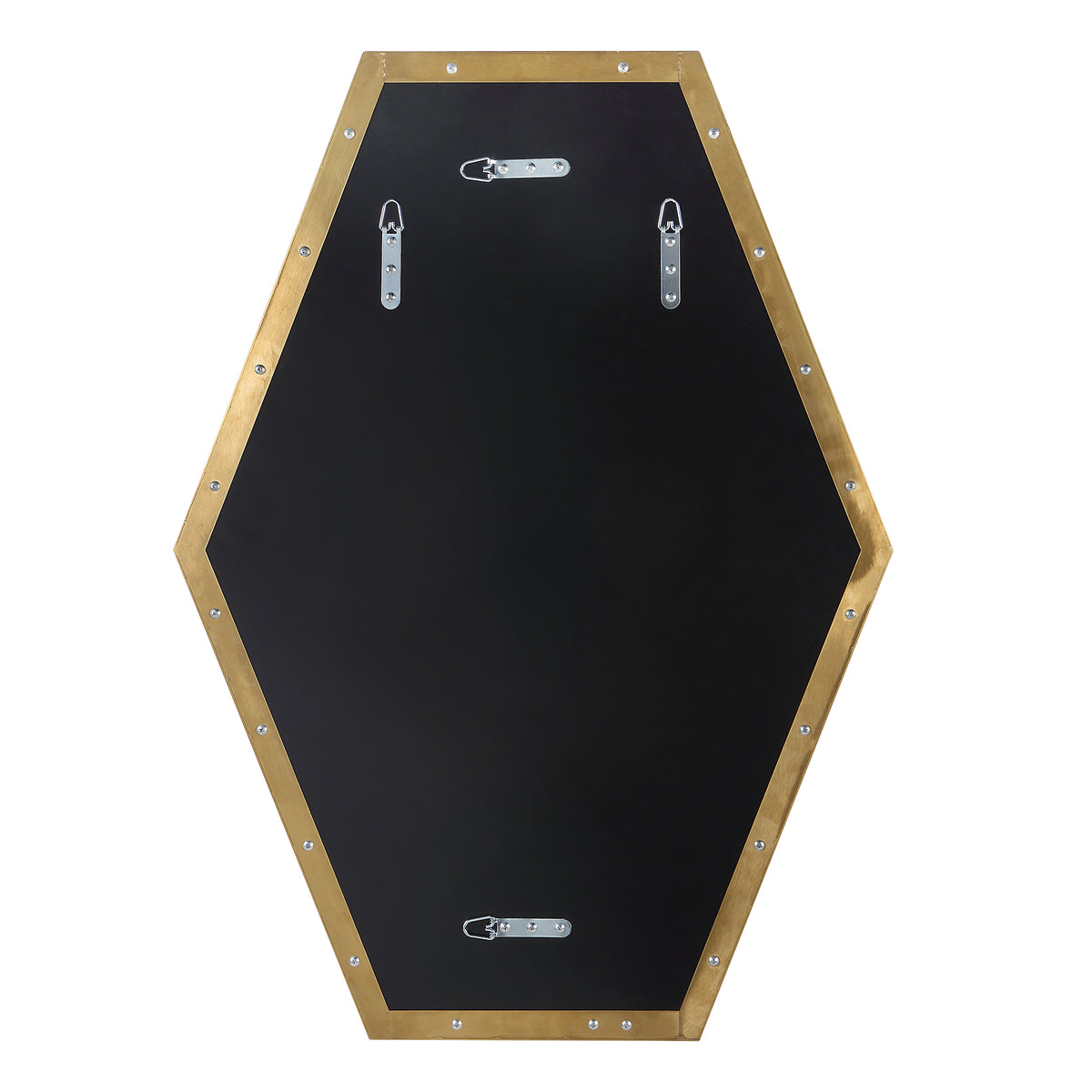 Ankara Brass Hexagon Mirror