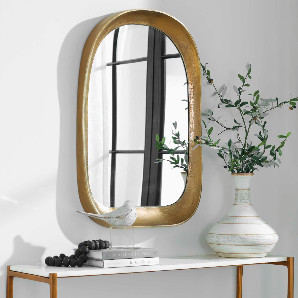 Bradano Brass Arch Mirror