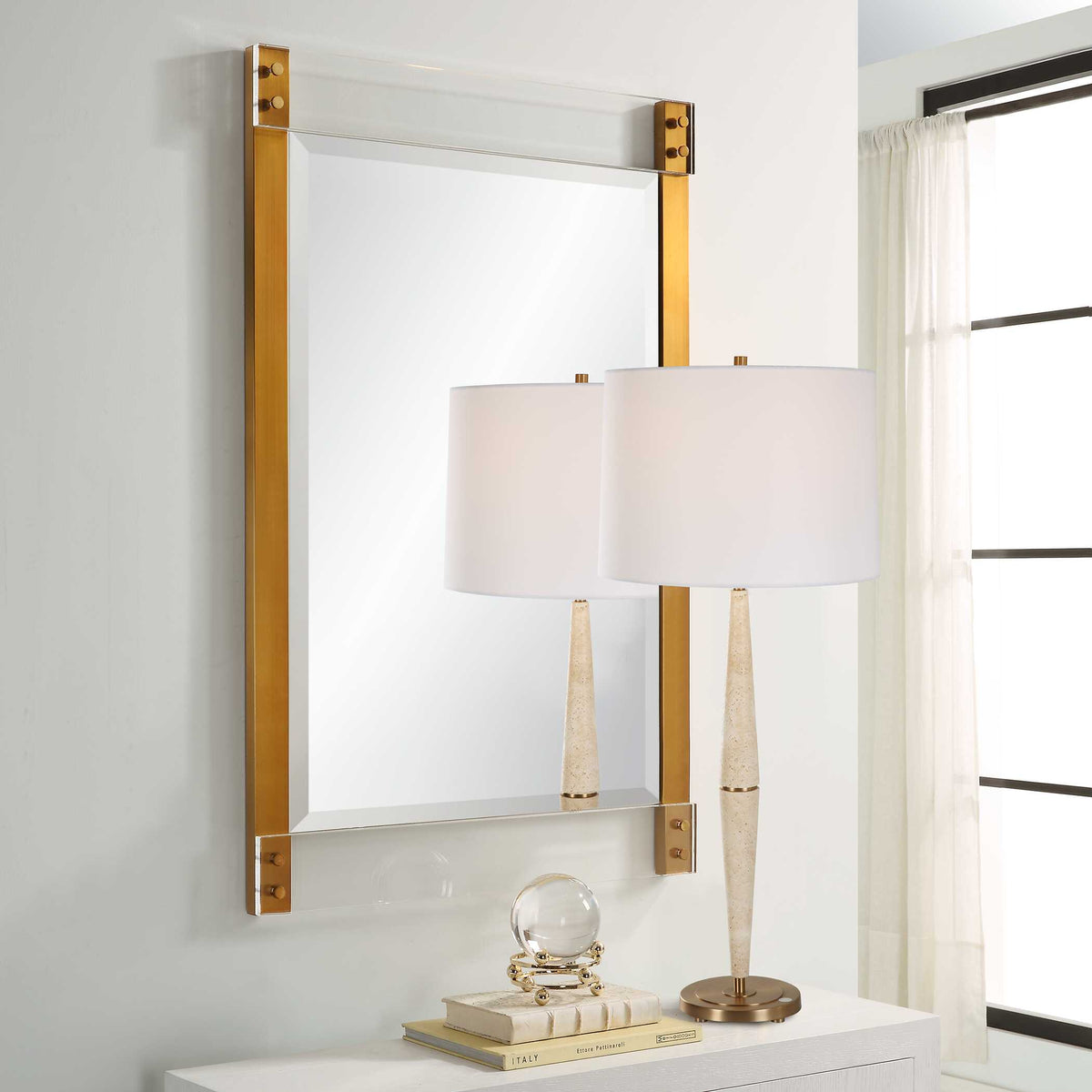 Nera Plated Brass Mirror