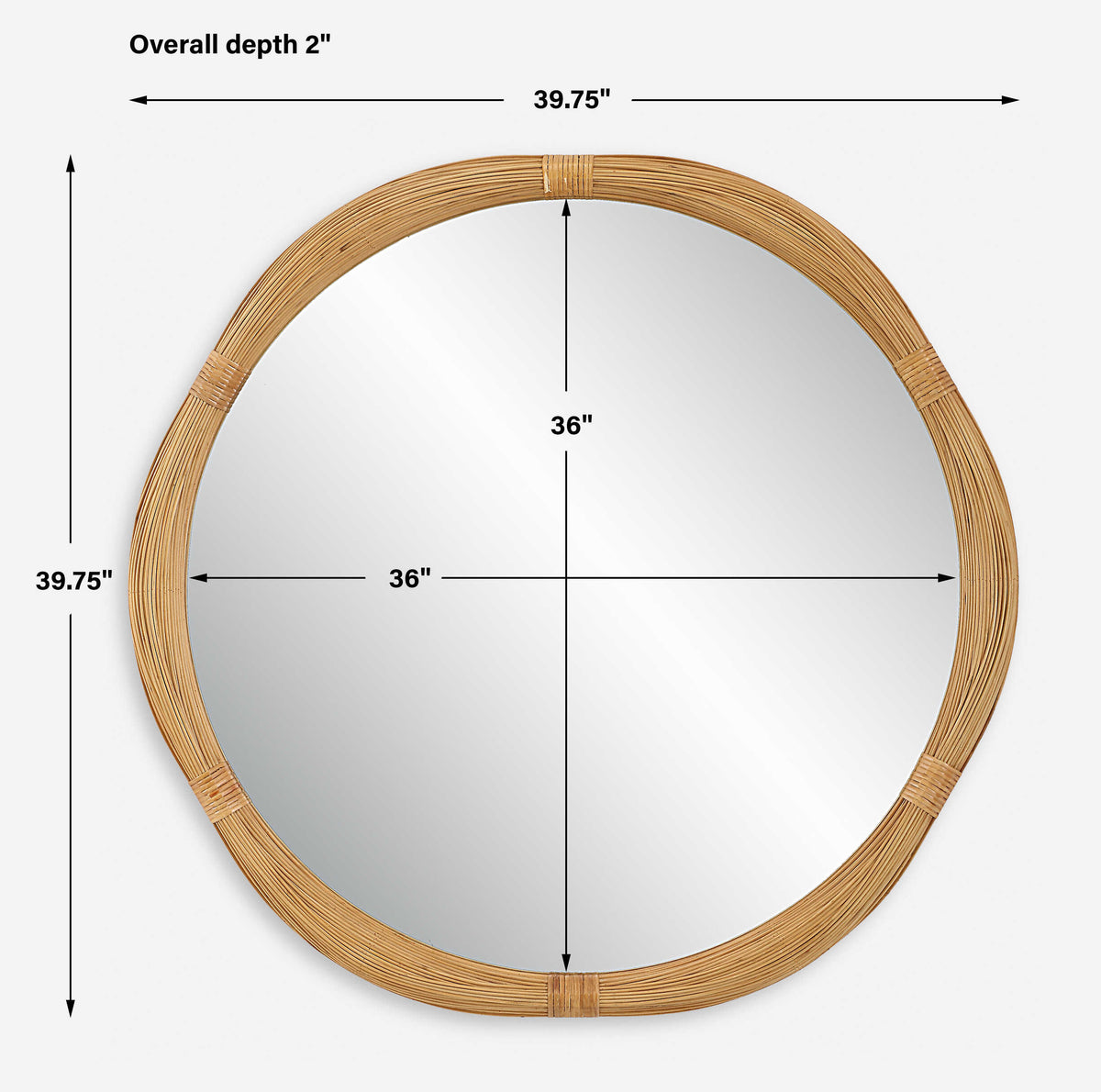 Salina Round Bamboo Mirror