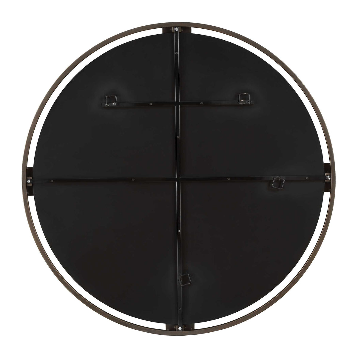 Cornelia Black Round Mirror