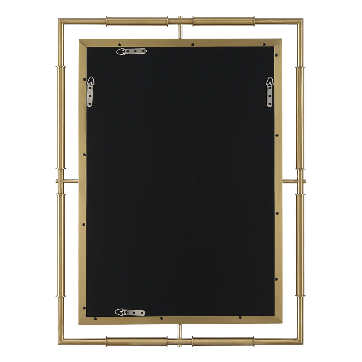It's All Connected Rectangle Brass Mirror