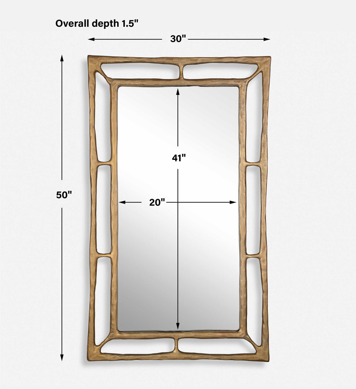 Felix Brass Rectangle Mirror