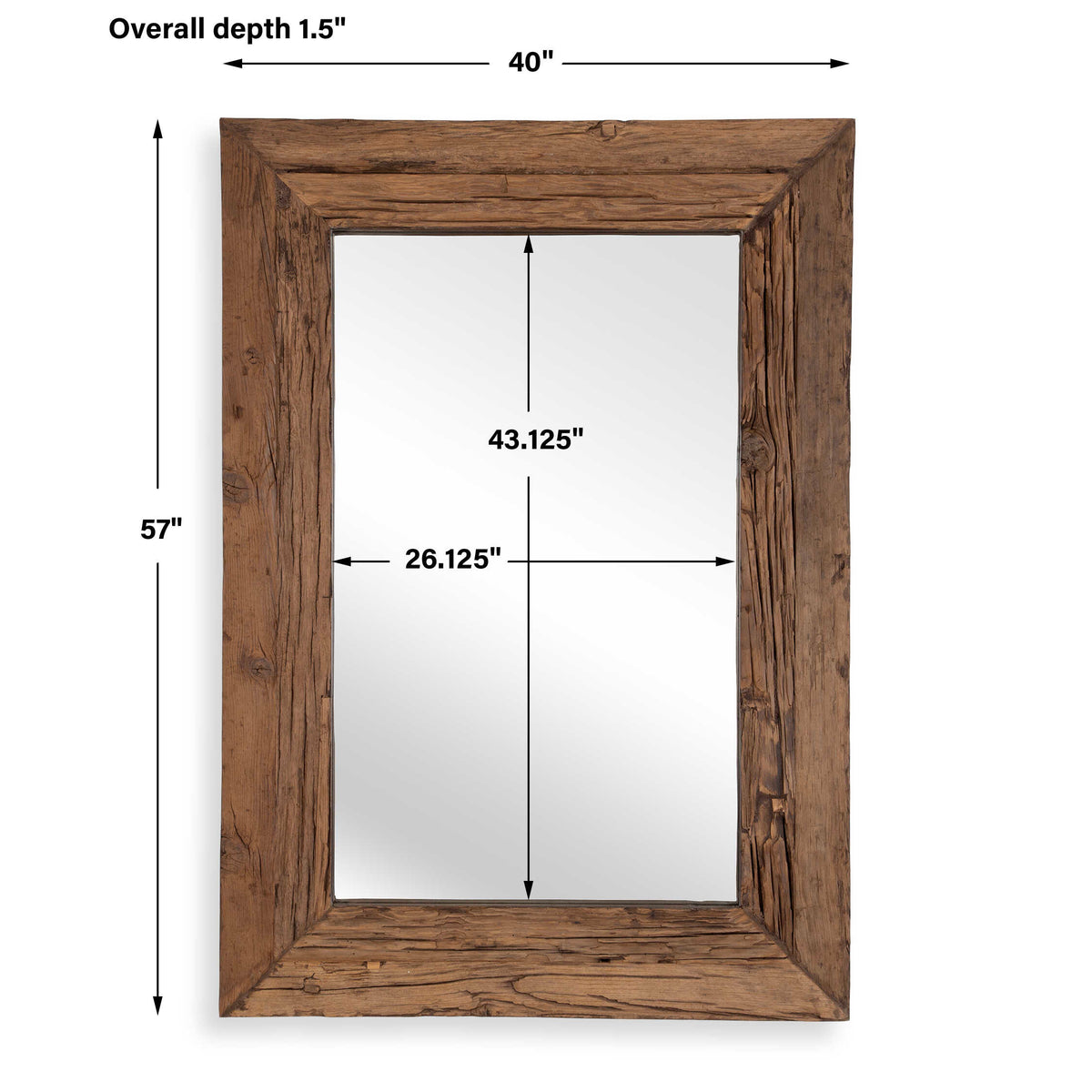 Rennick Large Reclaimed Pine Mirror