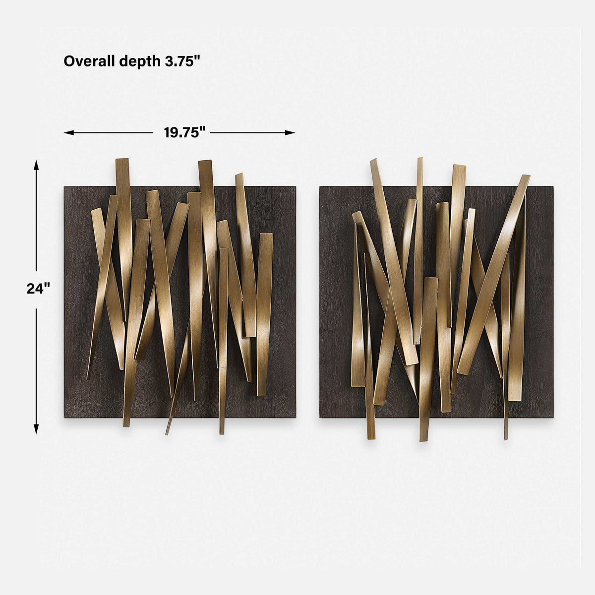 Crosshatch Metal Wall Decor Set/2