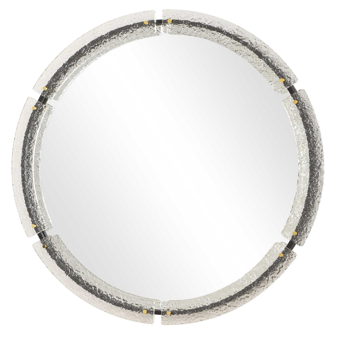 Crystalline Round Mirror