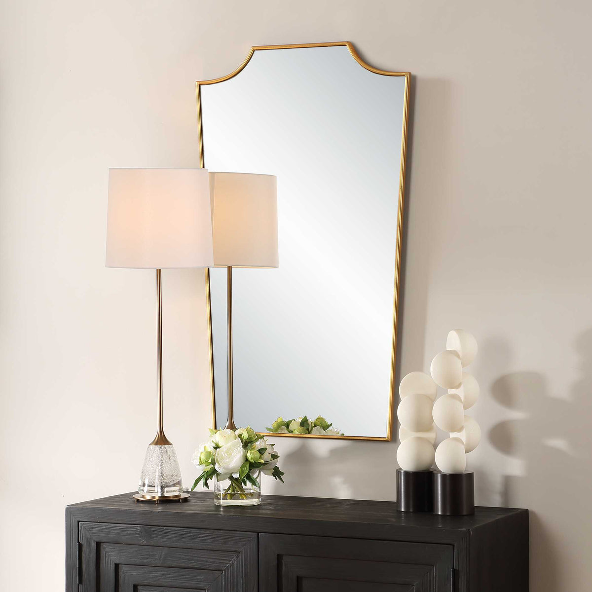 Demure Antique Gold Mirror
