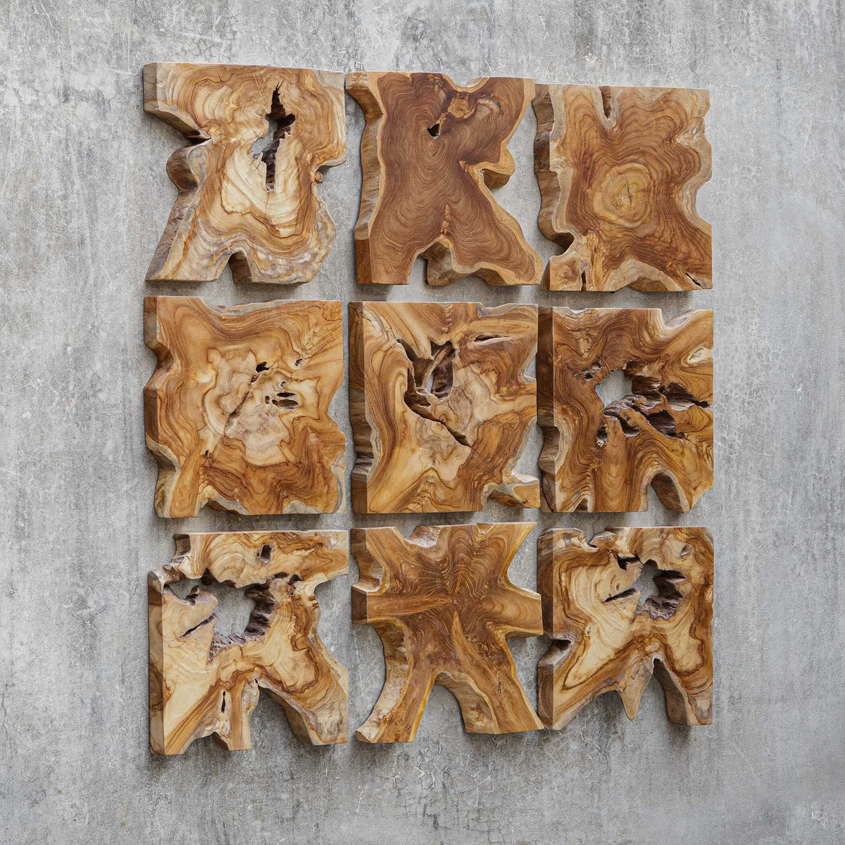 Talia Wood Wall Decor Set/9