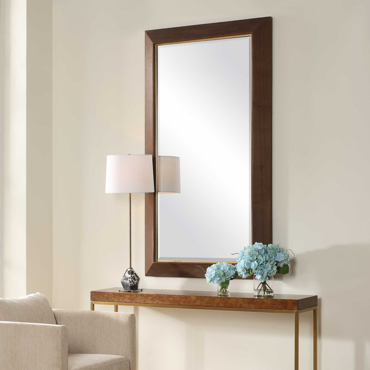 Matheson Rectangular Walnut Mirror