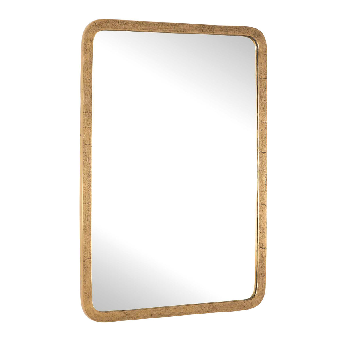 Vestry Antique Brass Mirror