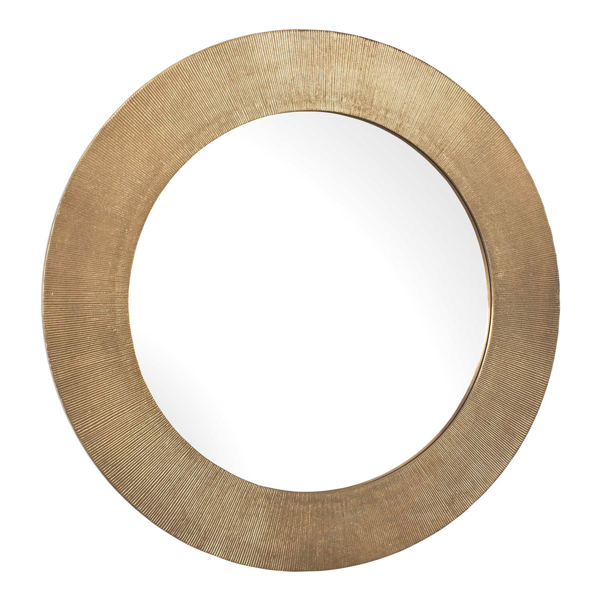 Tano Antique Brass Round Mirror