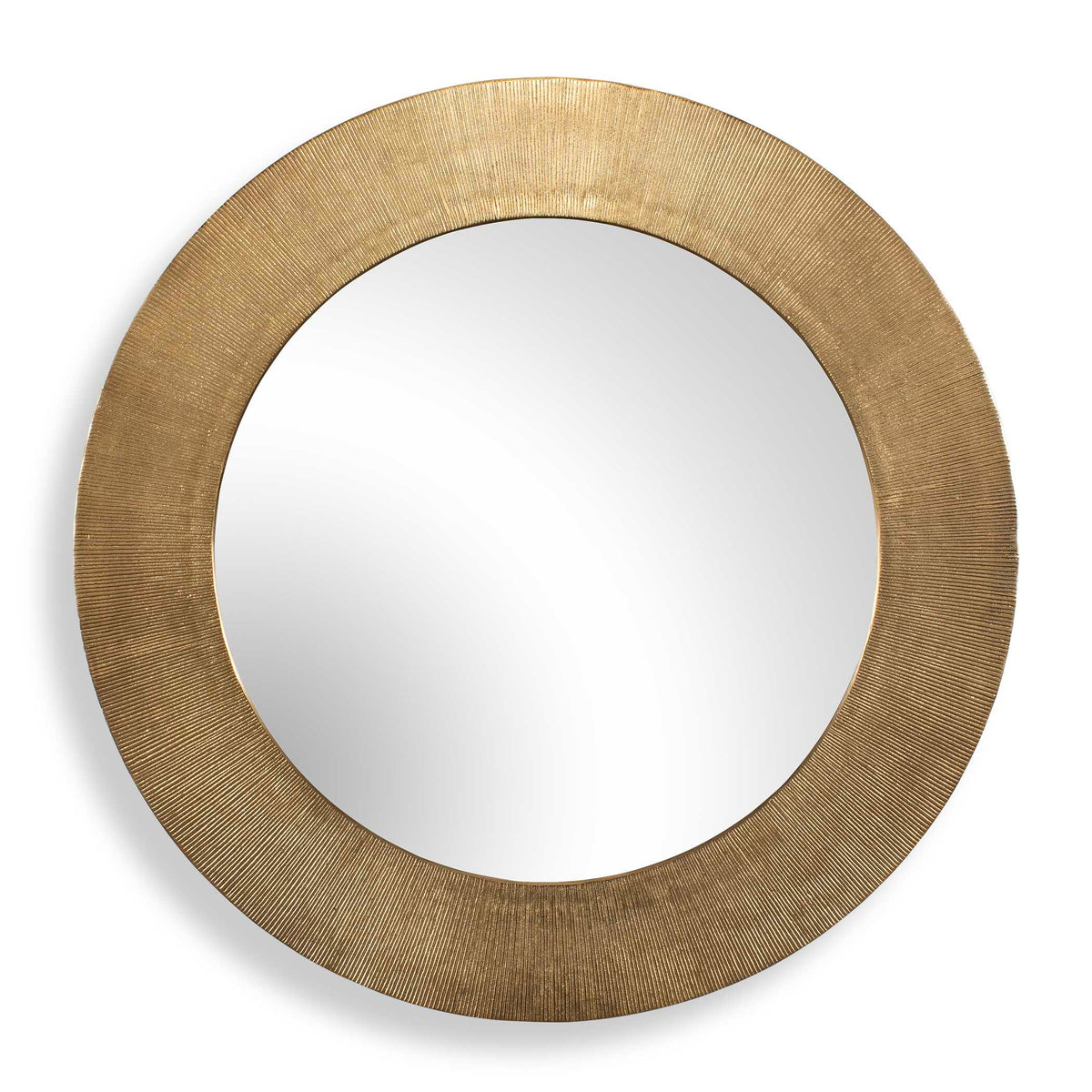 Tano Antique Brass Round Mirror