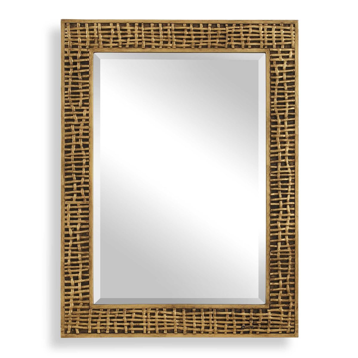Woven In Time Gold Mirror