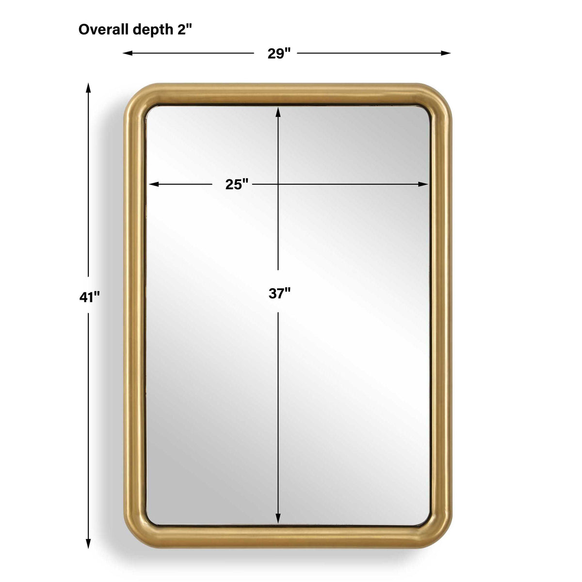 Atkinson Modern Brass Mirror