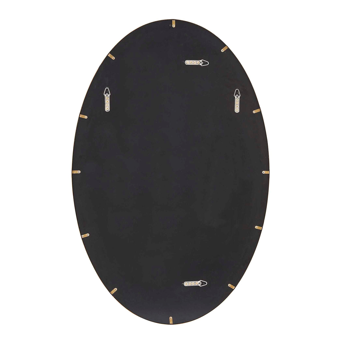 Elstree Antique Brass Oval Mirror