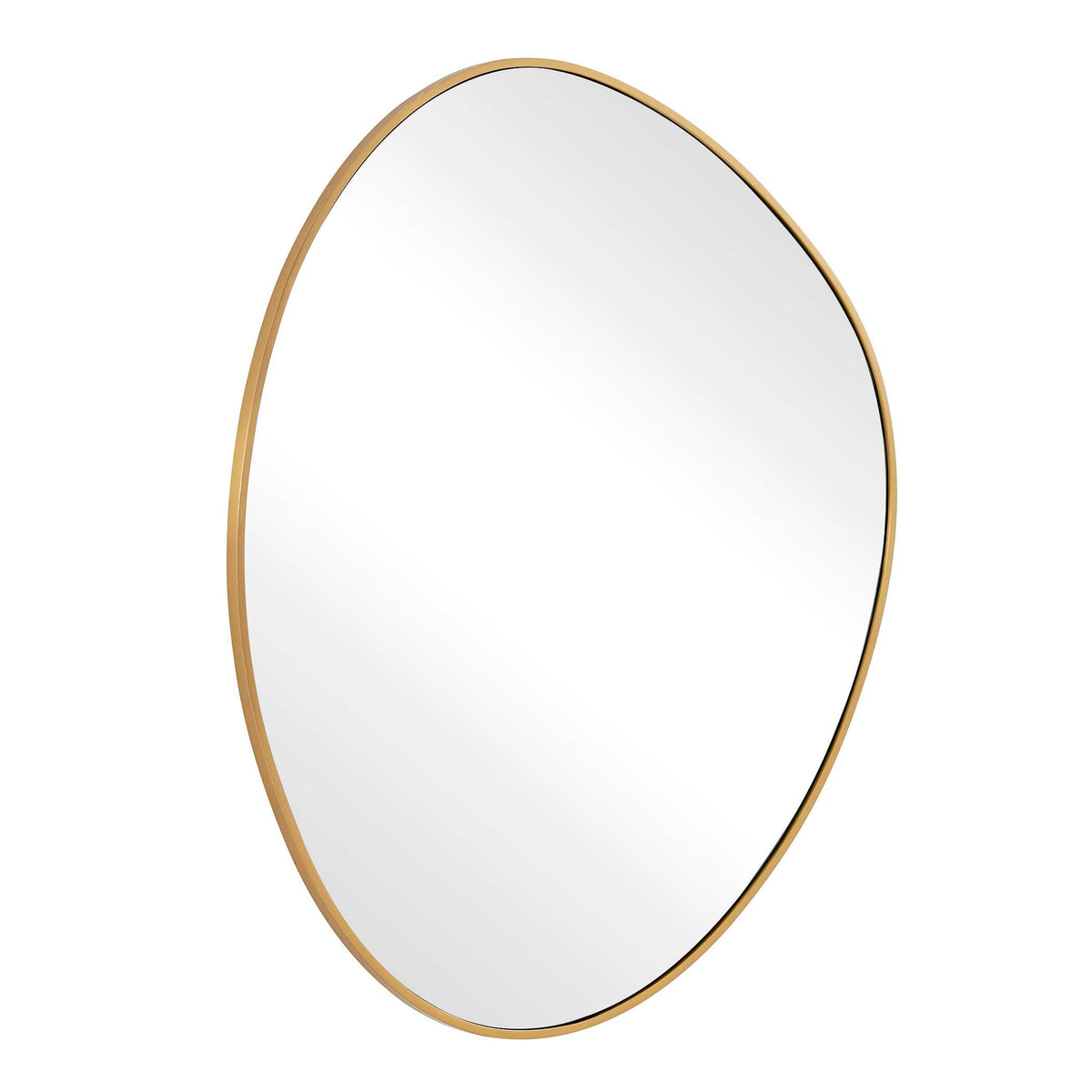 Distort Antique Brass Mirror