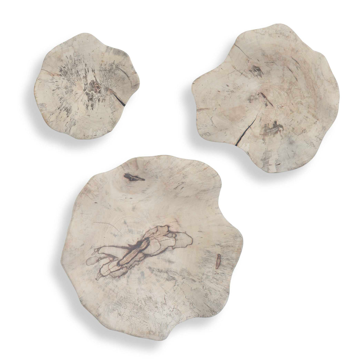 Teo Bleached Wood Wall Decor Set/3