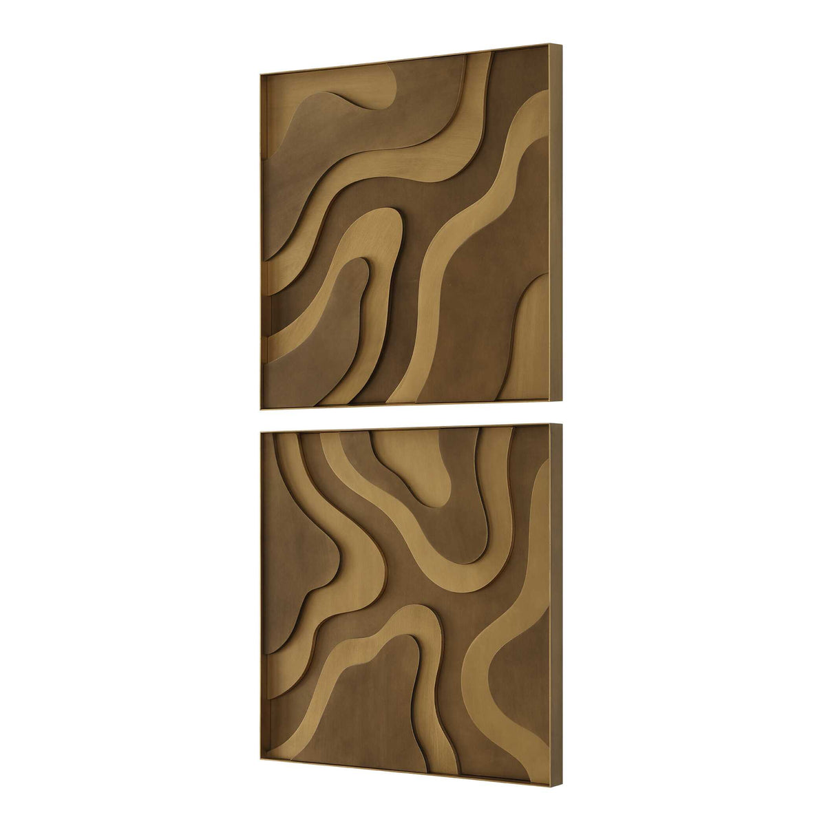Golden Terrain Wooden Wall Decor Set/2