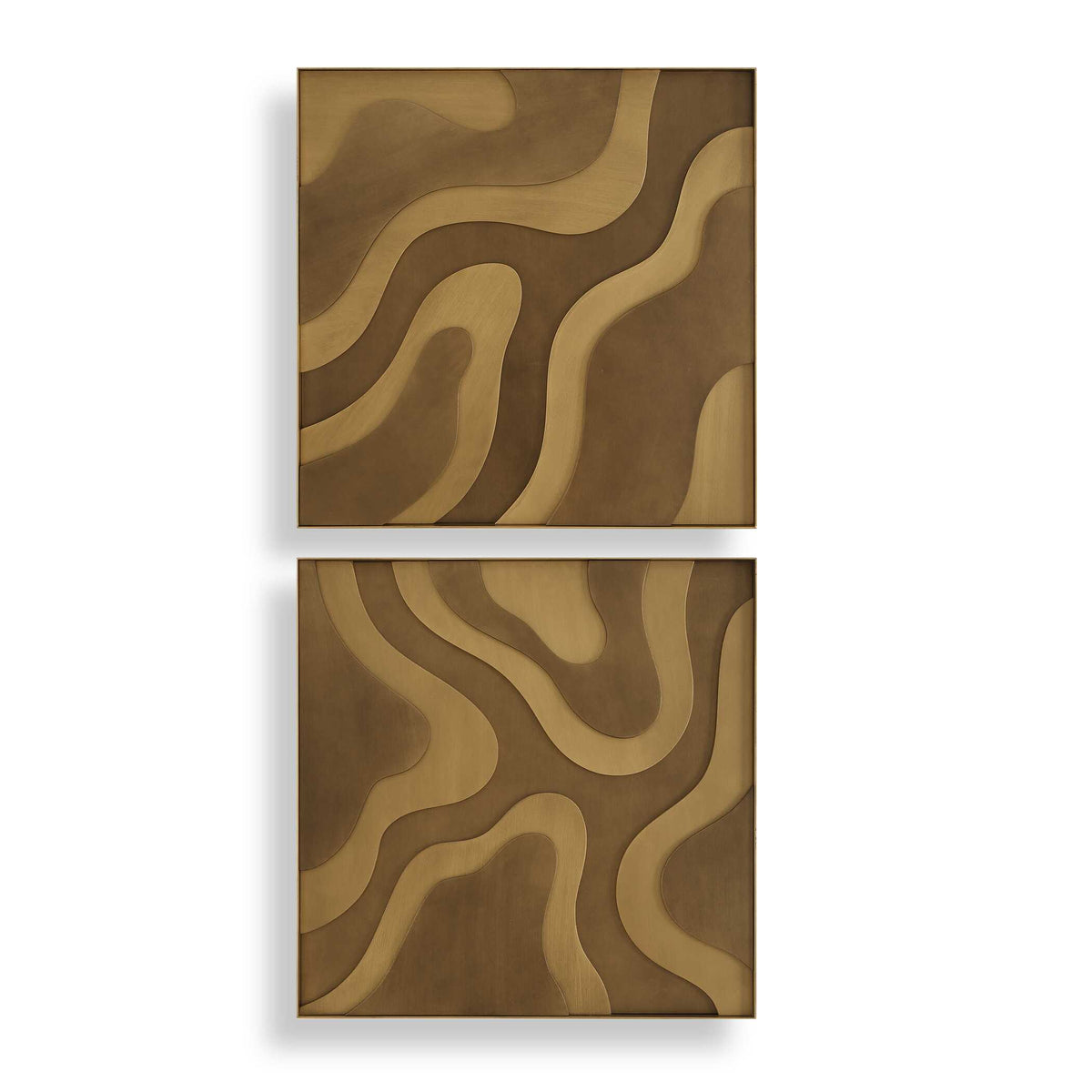 Golden Terrain Wooden Wall Decor Set/2