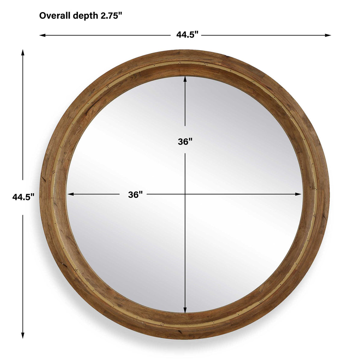 Frontier Round Wood Mirror