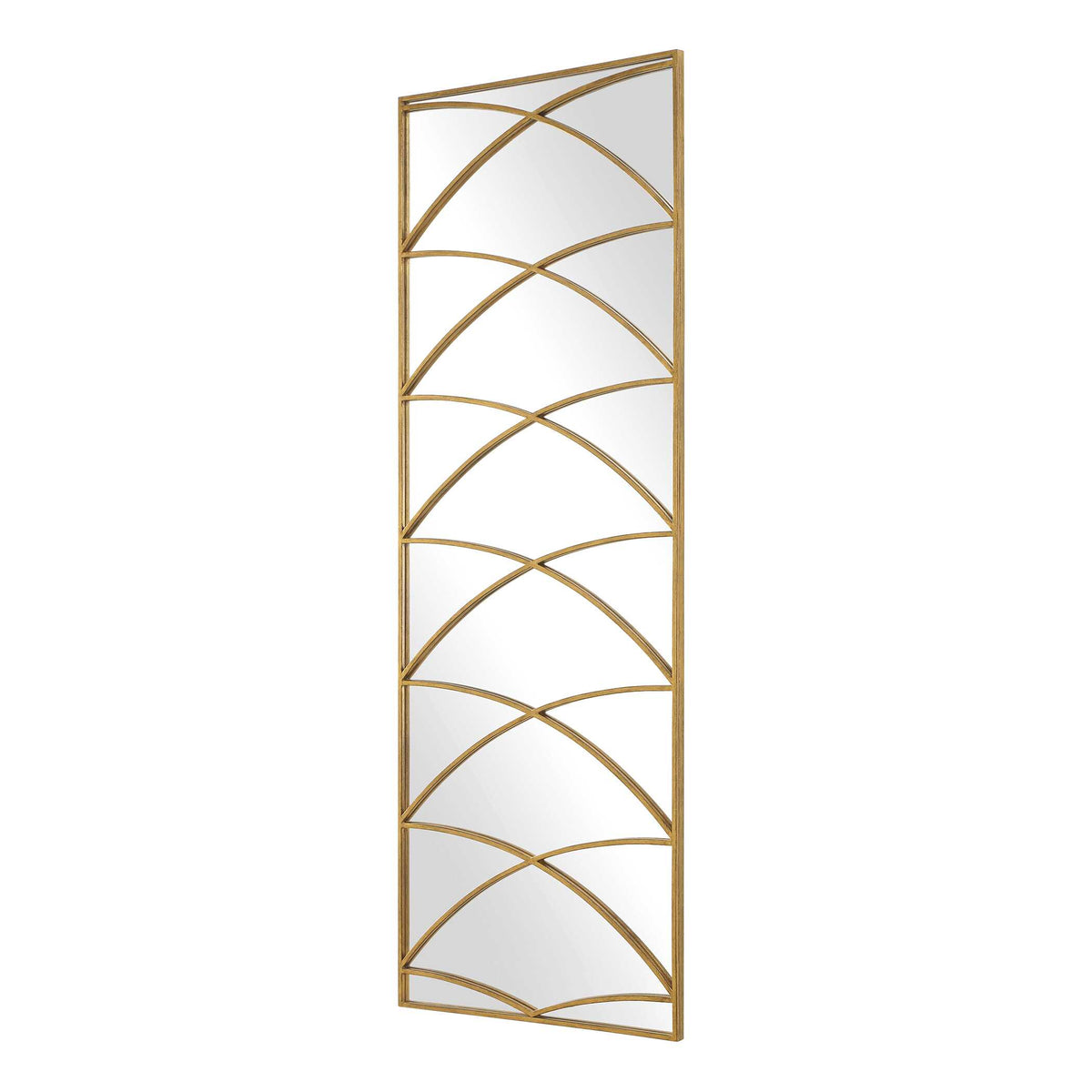 Crossed Up Gold Full Length Mirror