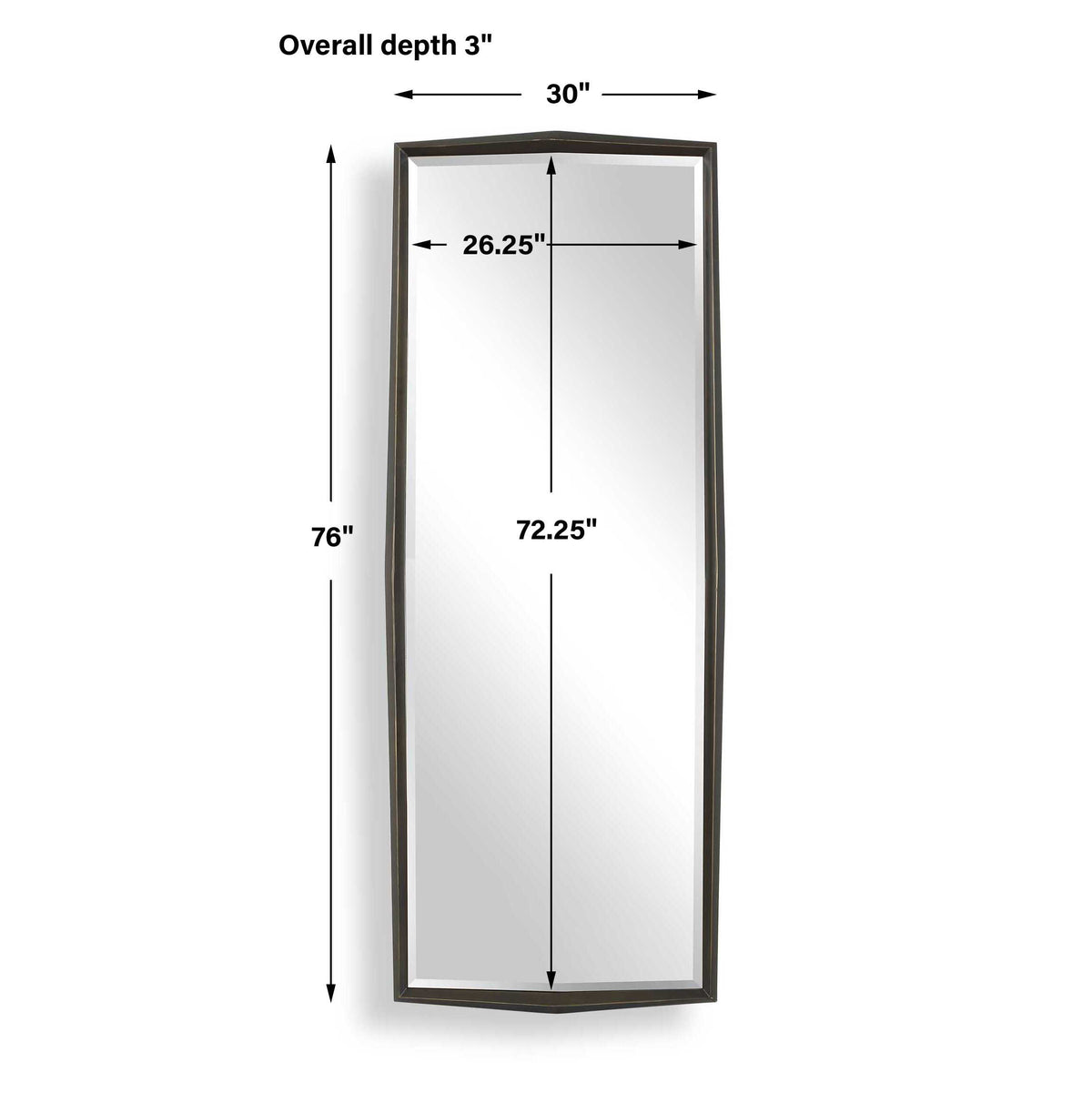 On Point Tall Bronze Mirror