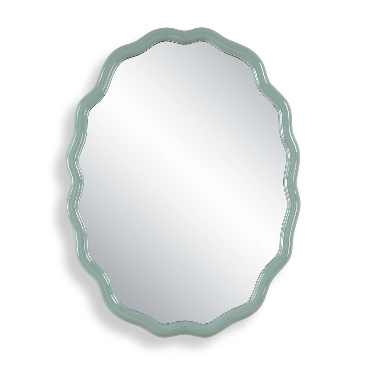 Isly Robin's Egg Blue Oval Mirror