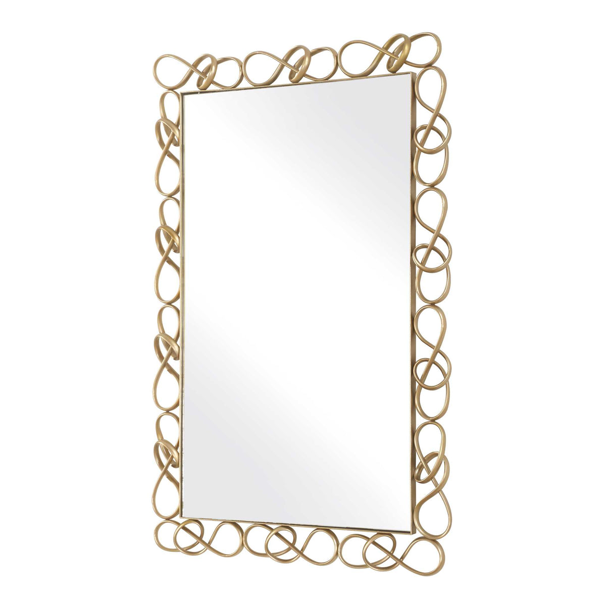 Twist It Antique Brass Mirror