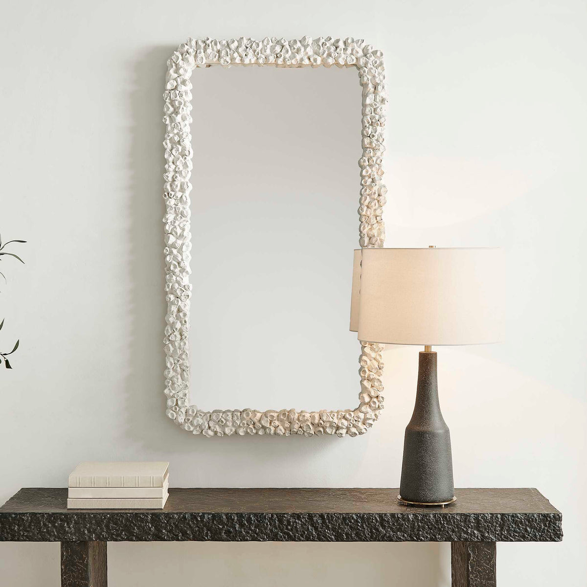 Barnacle Rectangular White Mirror