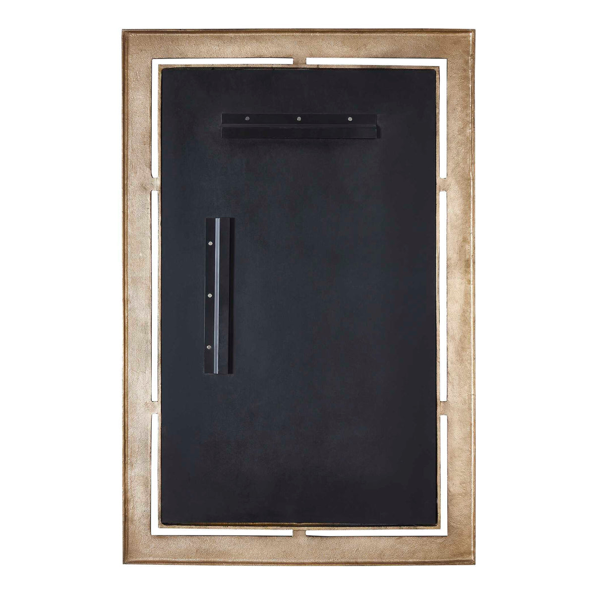 Guerra Walnut & Brass Mirror