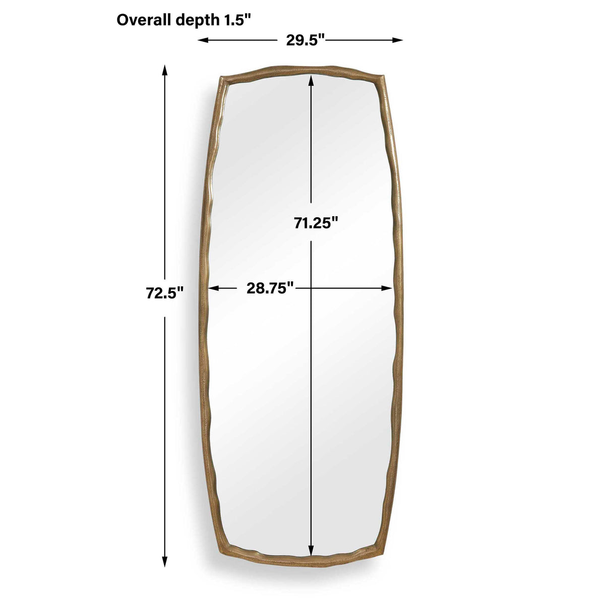 Adair Antique Brass Tall Mirror