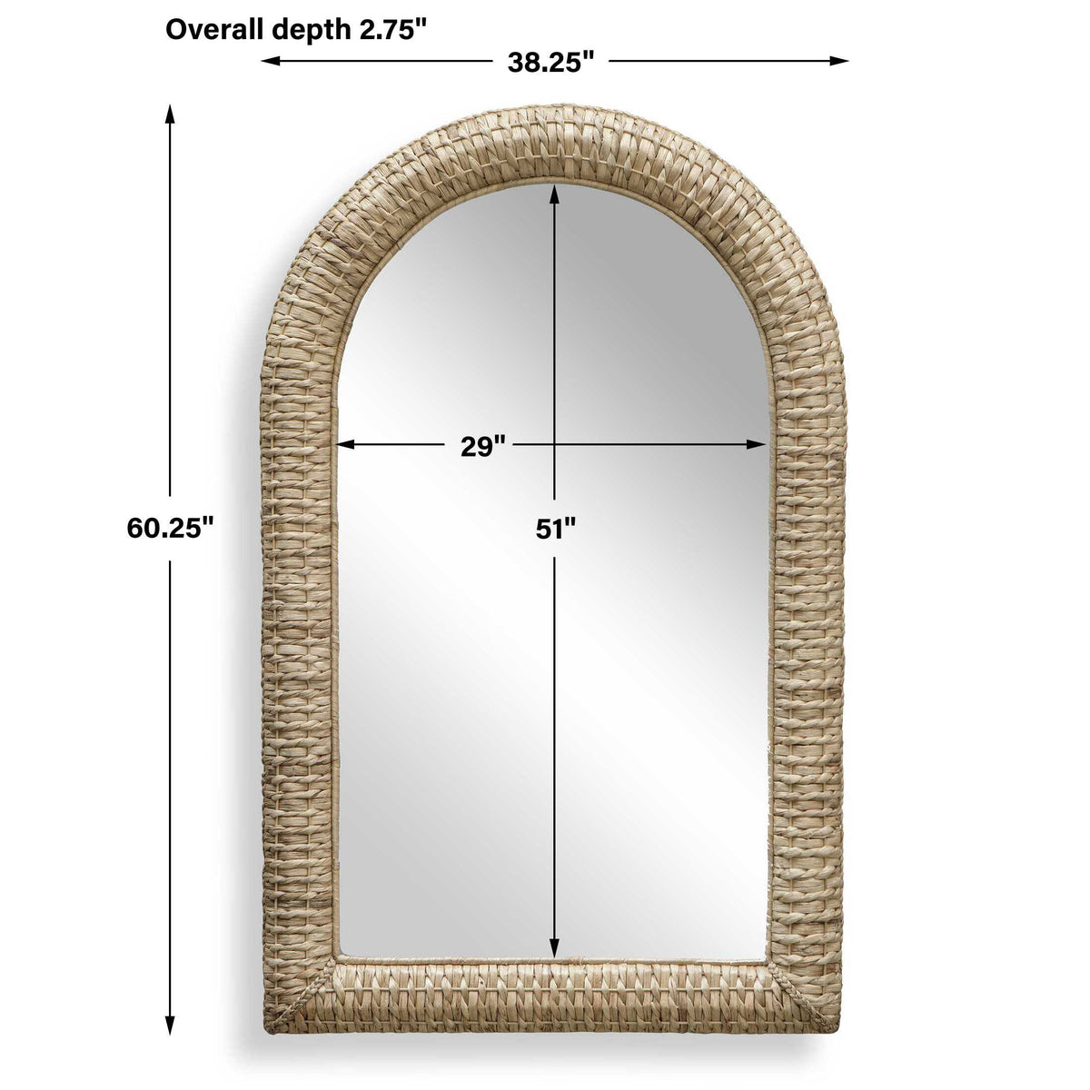 Twisted Seagrass Arch Mirror
