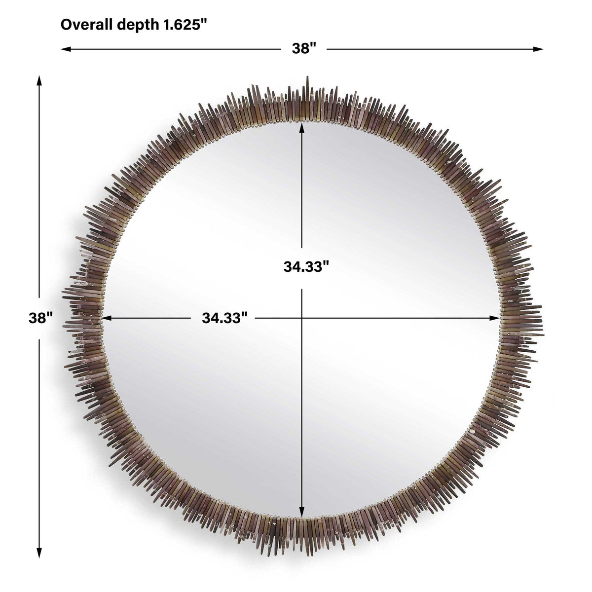 Tiger Sea Urchin Round Mirror