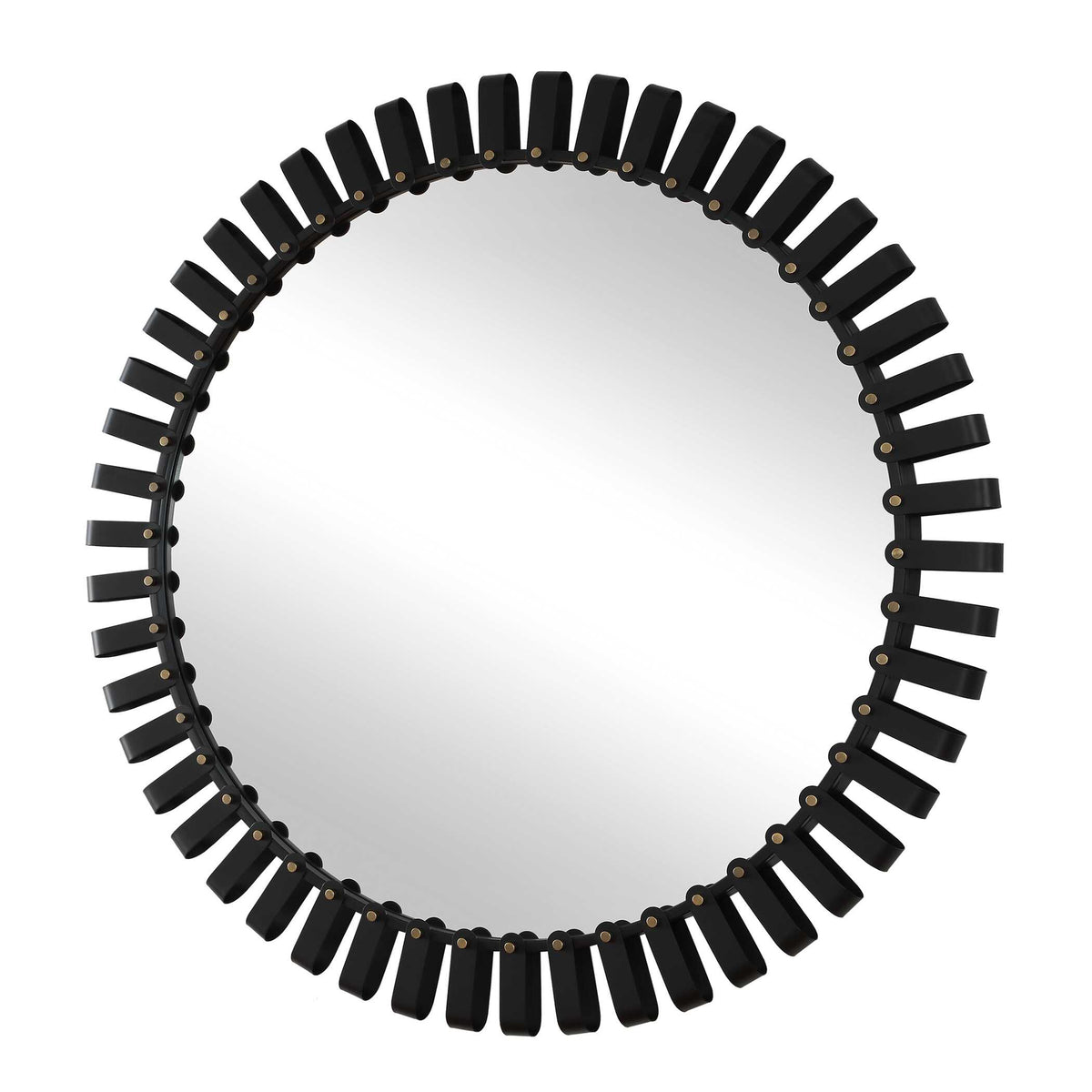 Jael Round Iron Bands Mirror