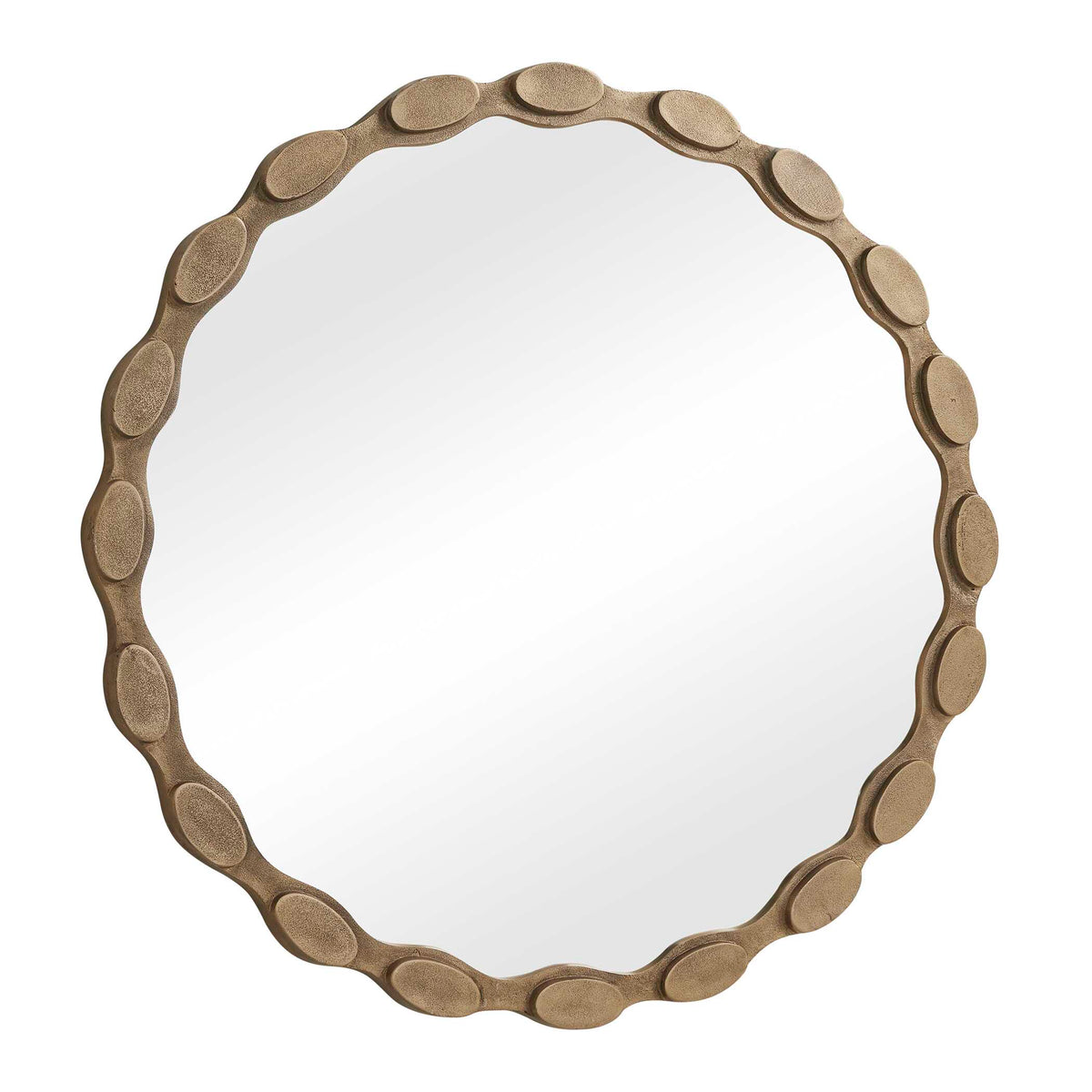 Marietta Round Brass Mirror