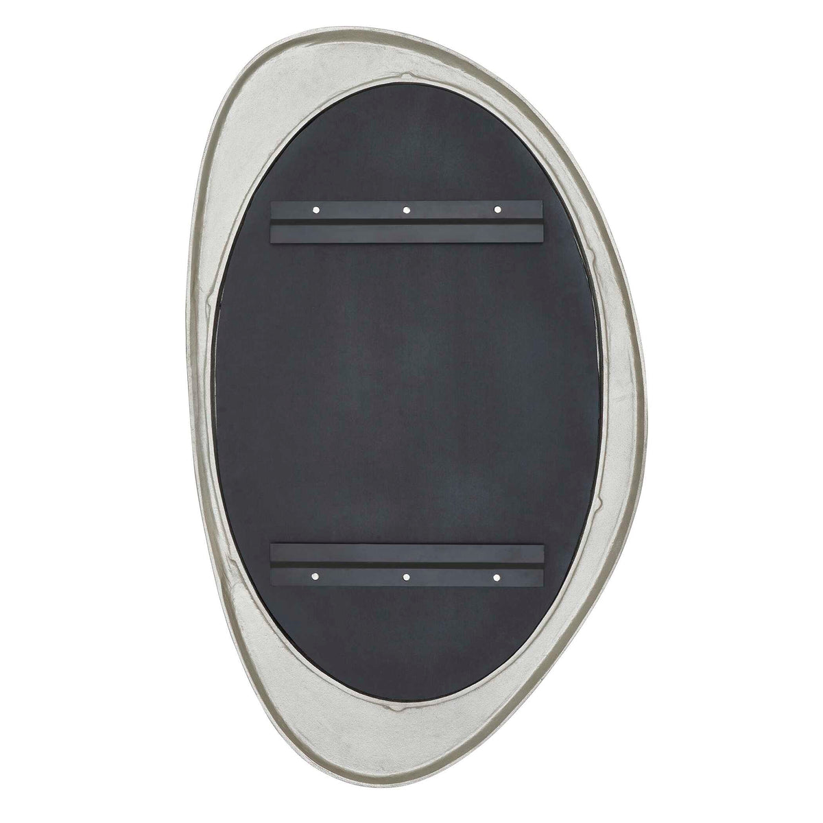 Schiller Oval Antique Nickel Mirror