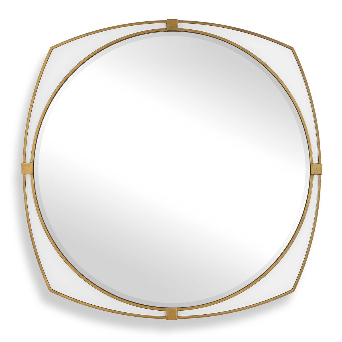 Estella White Round Mirror