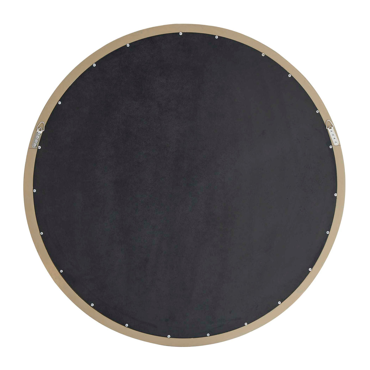 Landry Round Light Wood Mirror