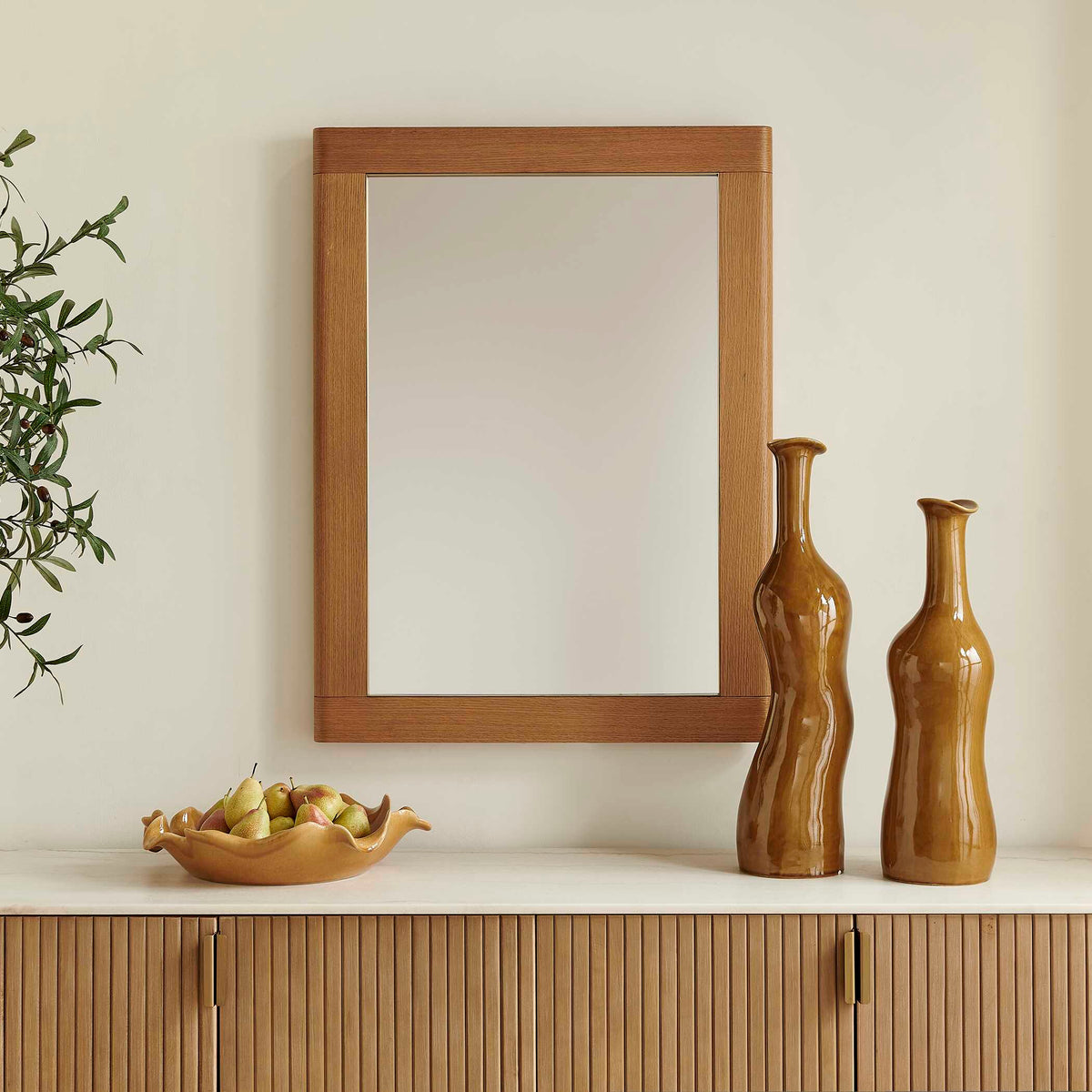 Bishop Gunstock Oak Mirror