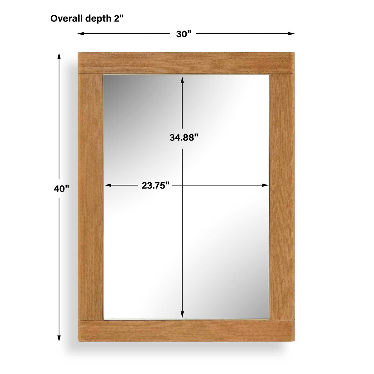 Bishop Gunstock Oak Mirror