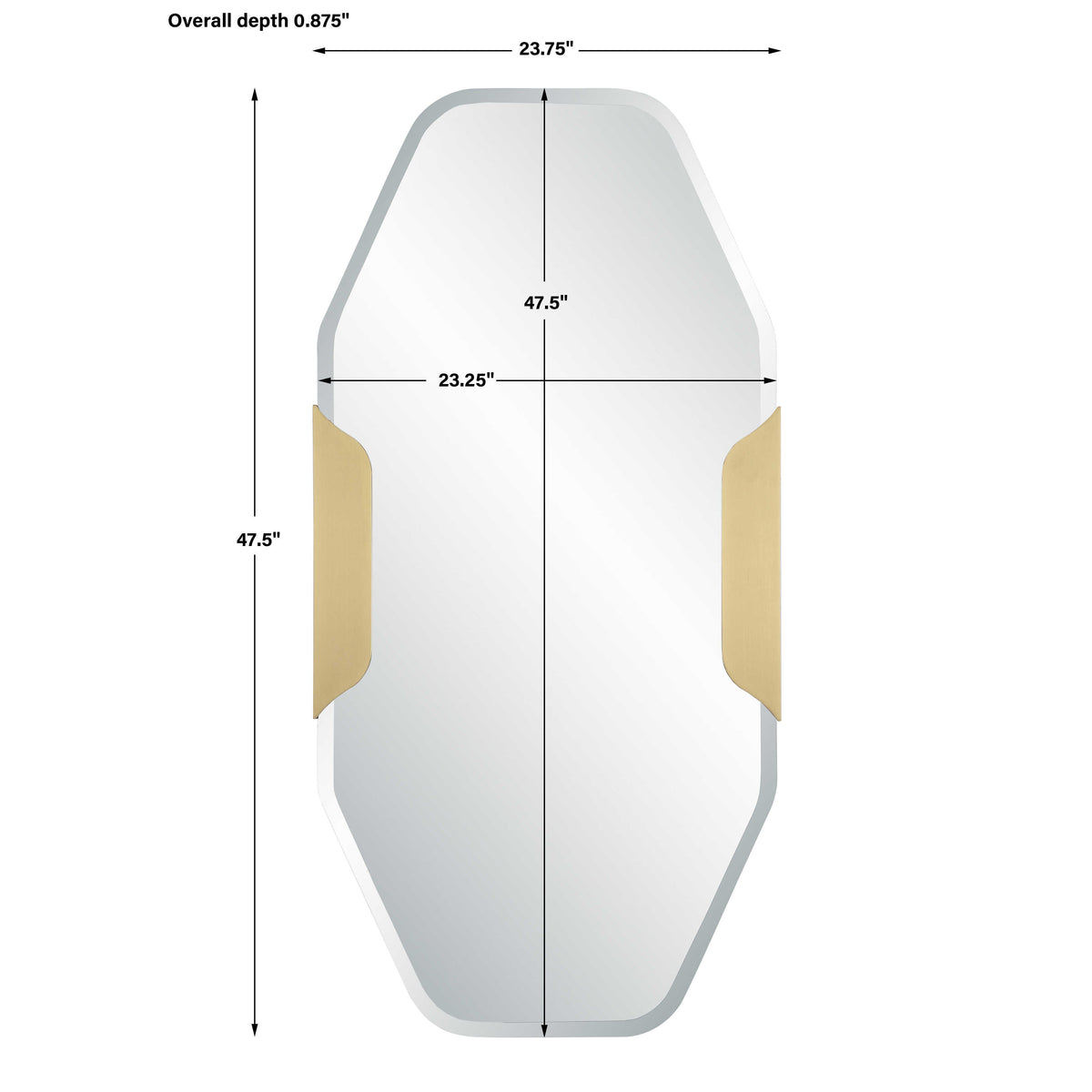 Makari Antique Brass Mirror