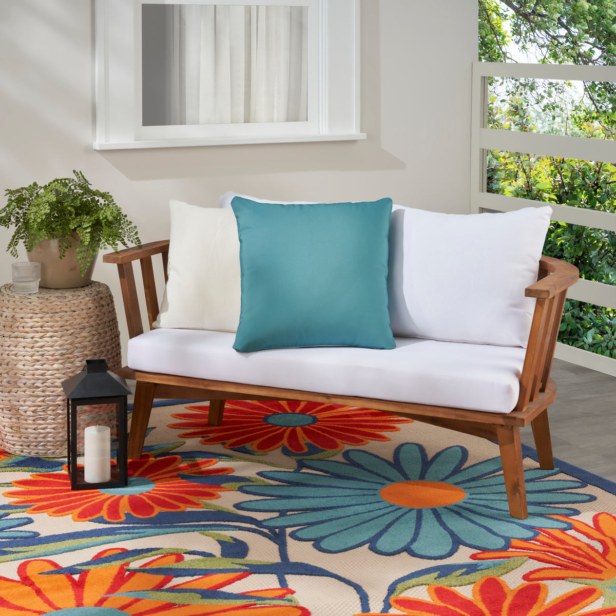 Aloha ALH01 Turquoise 20" x 20" Throw Pillows