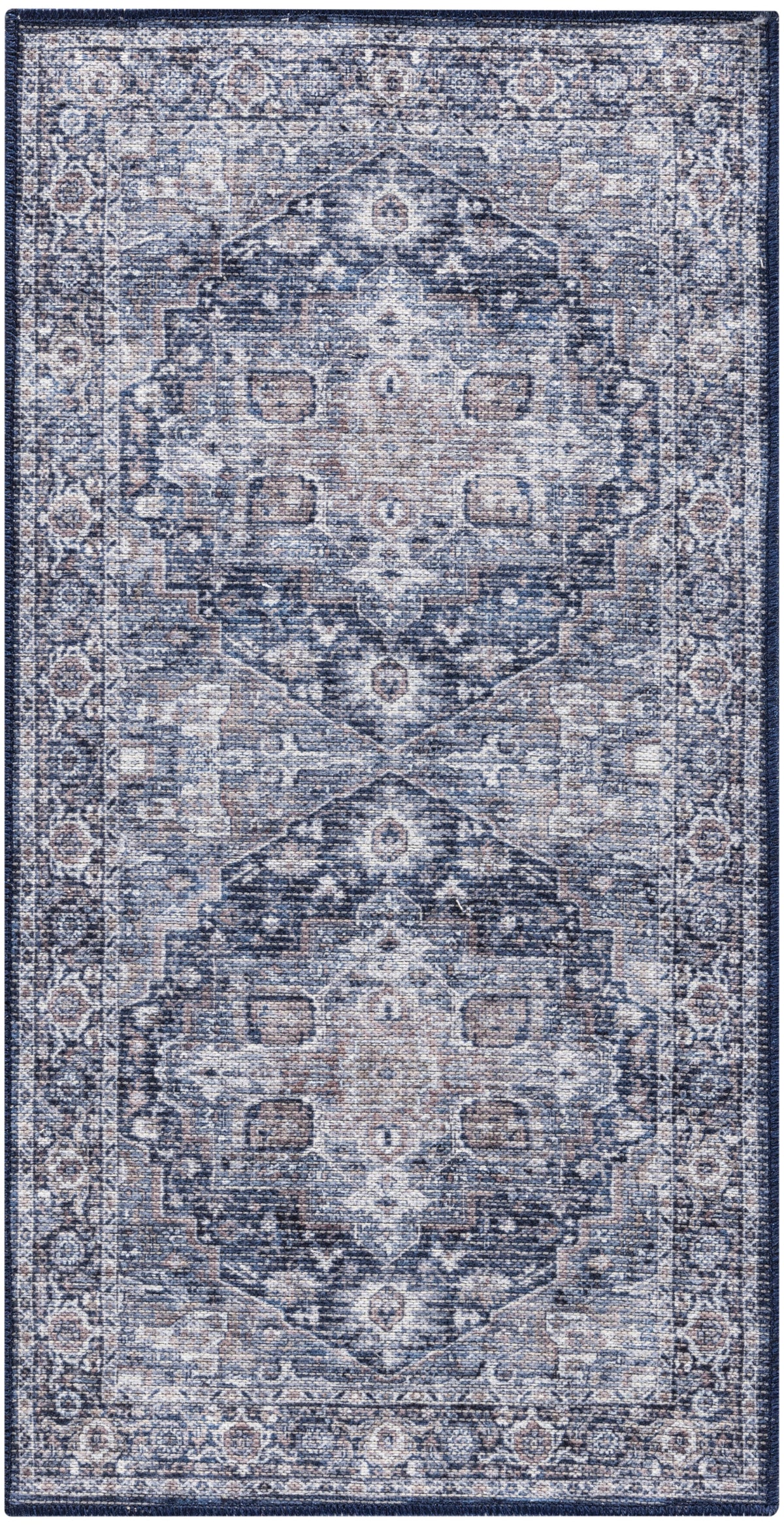 New Concept Washables SR101 Ivory Navy Rug