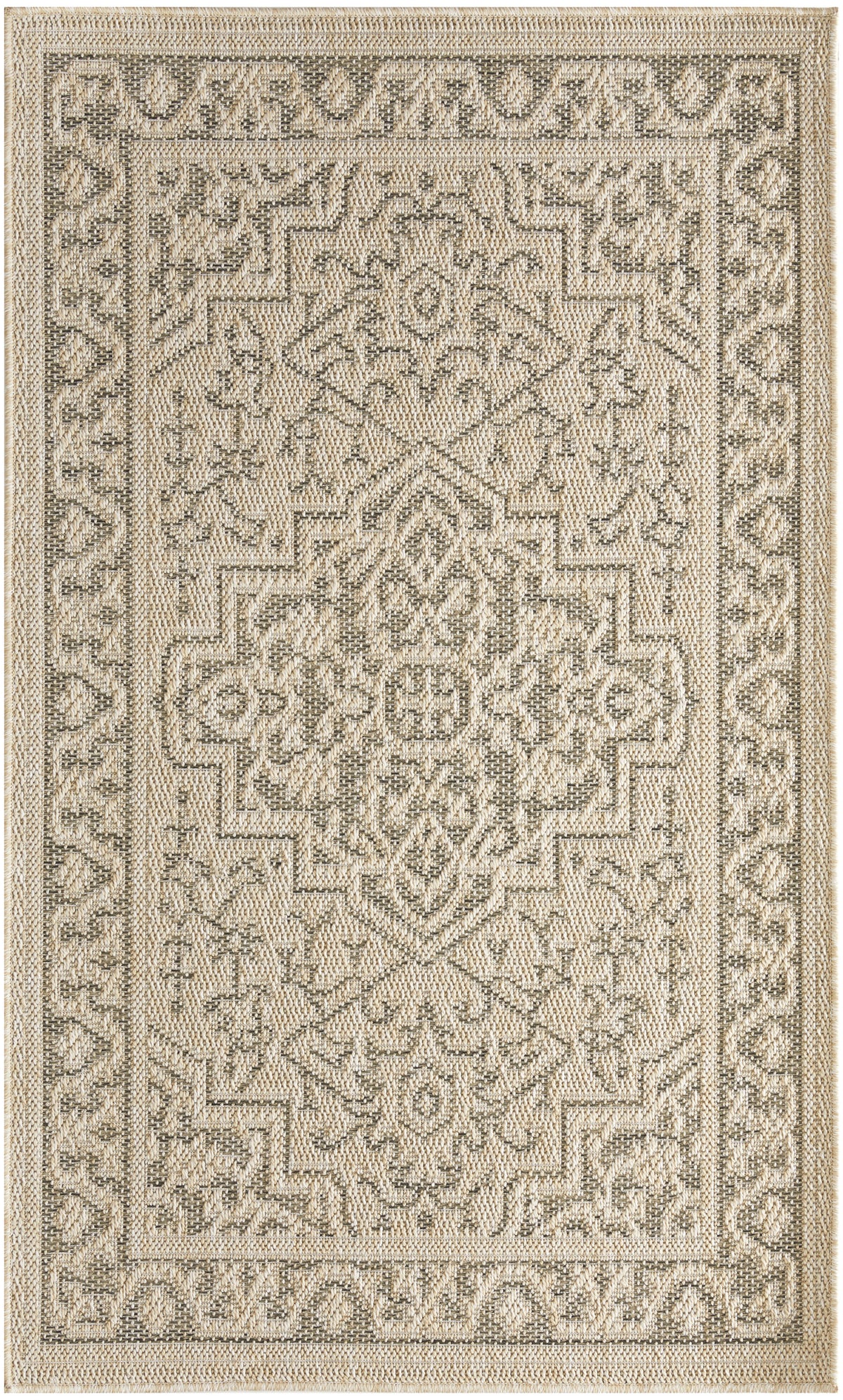 Tulum TLM05 Taupe Olive Rug