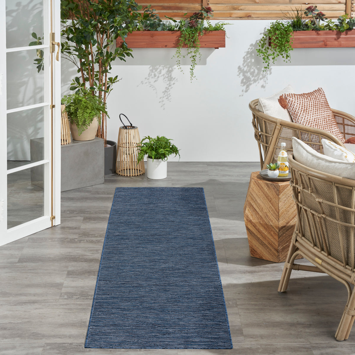 Washable Solutions WSL01 Navy Blue Rug