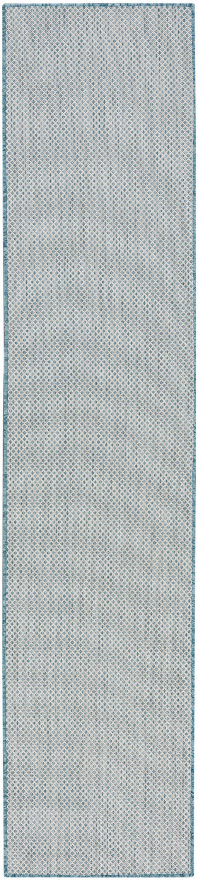 Courtyard COU01 Ivory Aqua Rug