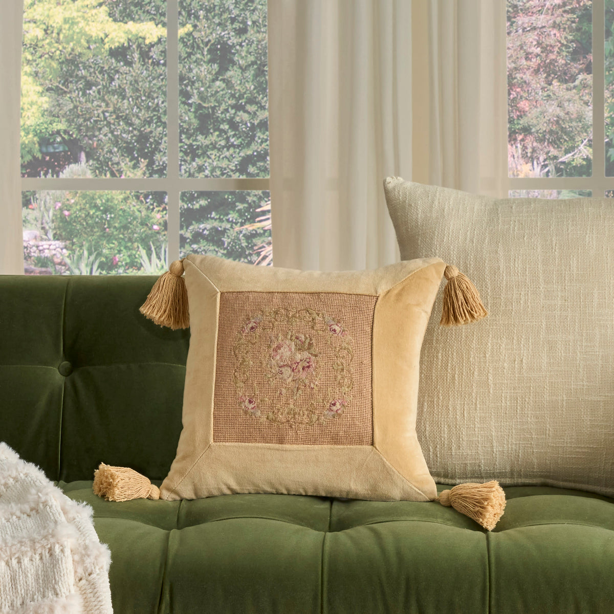 Vintage Pillow VAN10 Blush 15" x 15" Throw Pillows
